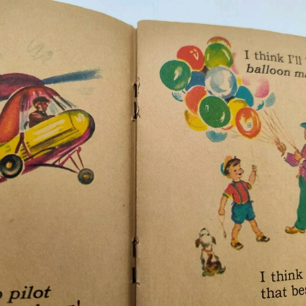 1949 Tiny Tales When I‎ Grow Up VTG Whitman Children's Book📸SEE PIC📏